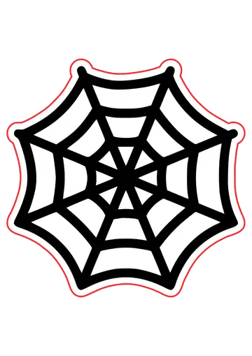 Teia de Aranha Estilo Desenho PNG