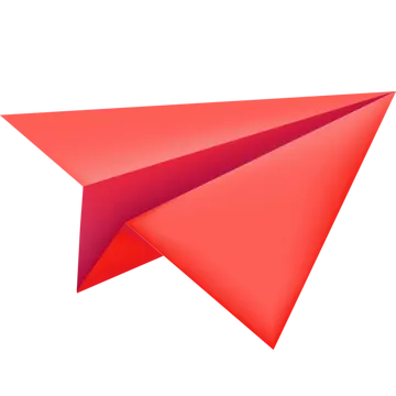Avião de Papel Vermelho PNG