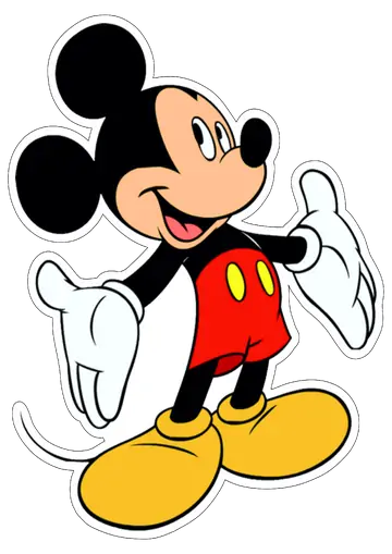 Mickey Mouse Sorrindo de Corpo Inteiro PNG