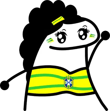Flork Torcedora do Brasil Acenando PNG