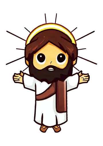 Jesus Cristo Desenho Infantil Fofo PNG