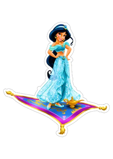 Princesa Jasmine no Tapete Voador PNG