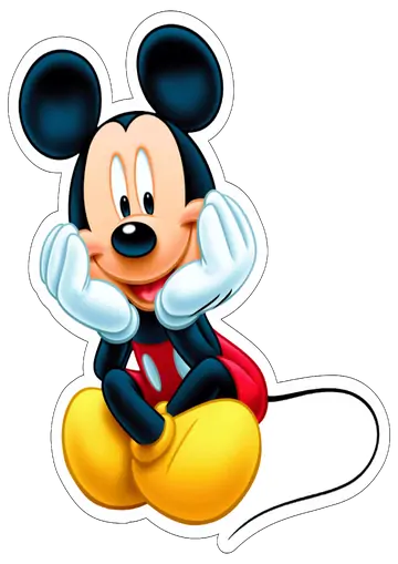 Mickey Mouse com as Mãos no Rosto PNG