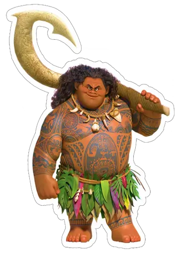 Maui com Anzol no Ombro PNG