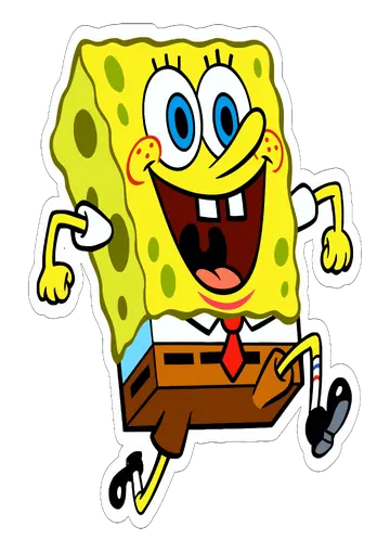 Bob Esponja Correndo Animado PNG