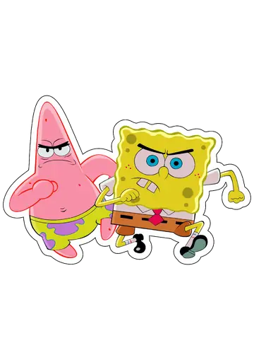 Bob Esponja e Patrick Irritados PNG