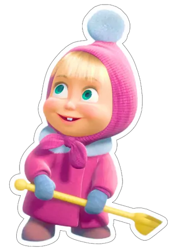 Masha com Roupa de Frio PNG