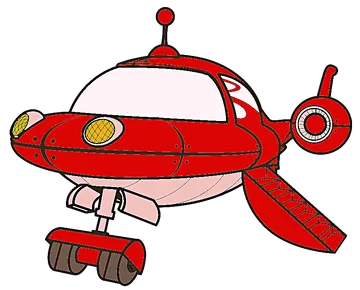 Avião Vermelho Cartoon PNG