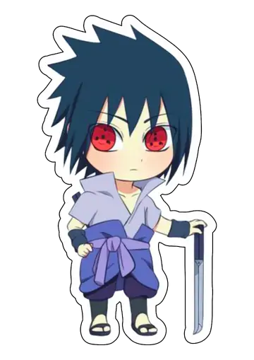 Sasuke Uchiha com Espada PNG
