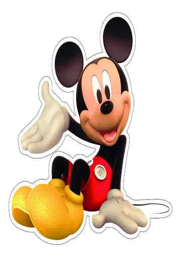 Mickey Mouse Sentado Acenando PNG