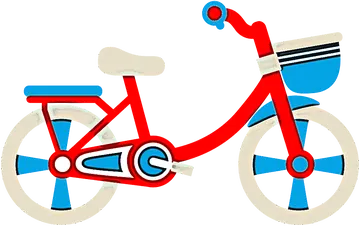 Bicicleta Vermelha Infantil PNG