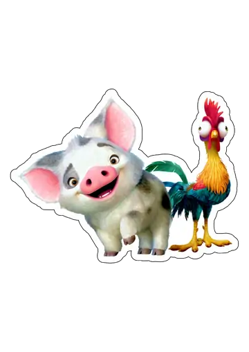 Pua e Heihei de Moana PNG