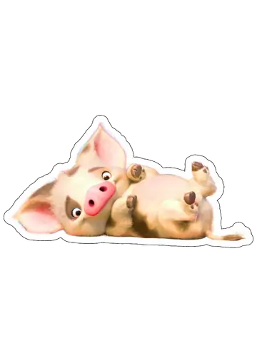Porquinho Pua Deitado da Moana PNG