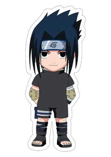 Sasuke Uchiha Clássico Chibi PNG