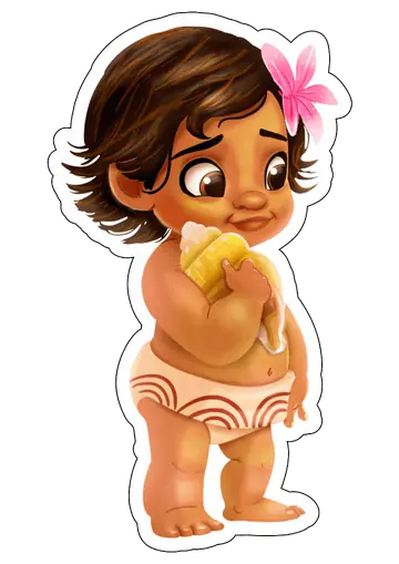 Moana Bebê com Concha PNG