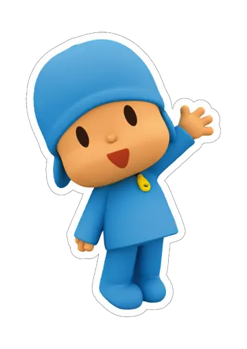 Pocoyo Acenando com a Mão PNG