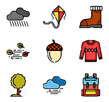 Ícones de Outono PNG