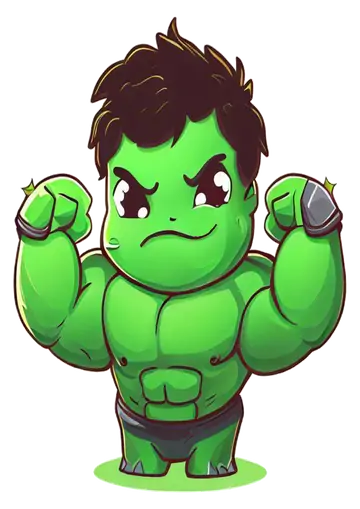 Hulk Baby Forte Mostrando os Bíceps PNG