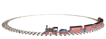 Trenzinho em Trilho Circular PNG