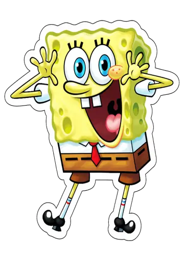 Bob Esponja Feliz Brincando PNG
