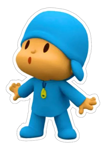 Pocoyo Surpreso de Pé PNG