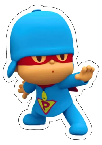 Pocoyo Super Herói em Ação PNG