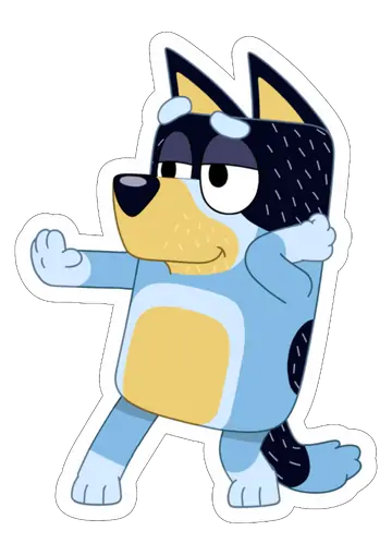 Bandit Heeler Posição de Luta PNG