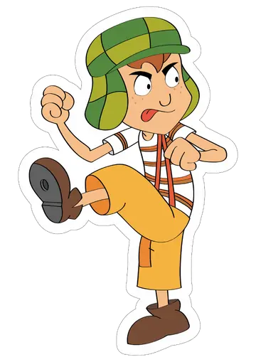 Chaves Animado Chutando PNG