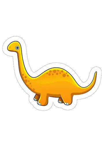 Baby Braquiossauro Amarelo PNG