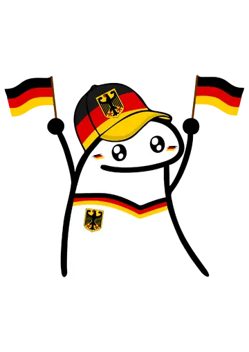 Flork Torcedor da Alemanha com Boné PNG