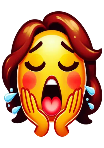 Emoji Feminino Chocado PNG