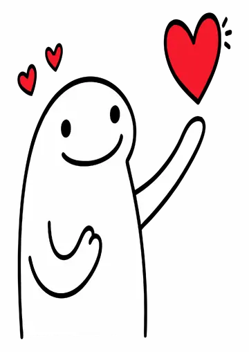 Flork Com Coracao PNG