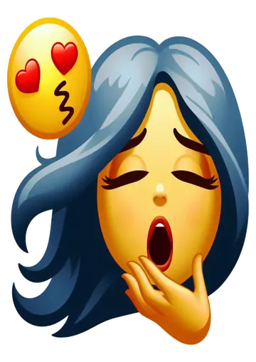Emoji Mulher Mandando Beijo PNG
