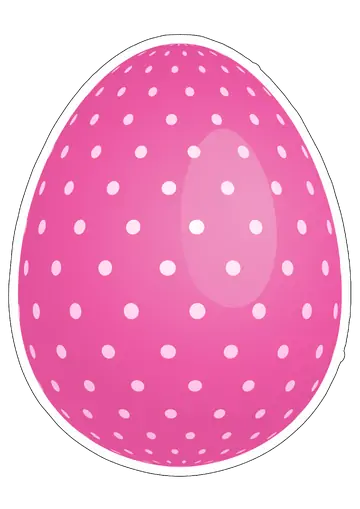 Ovo de Páscoa Rosa de Bolinhas PNG
