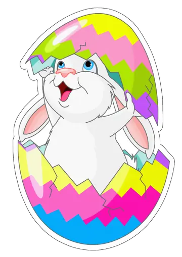 Coelhinho Dentro de Ovo de Páscoa PNG