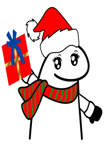 Flork de Natal com Presente PNG