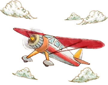 Avião Aquarela PNG