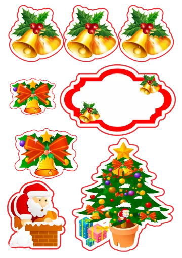 Decoracao de Natal com Sinos PNG