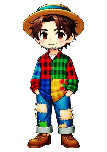 Menino Caipira de Festa Junina Frente PNG