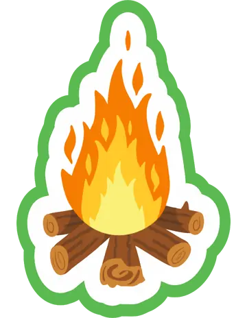 Fogueira de Festa Junina com Lenha PNG