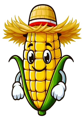 Espiga de Milho com Chapéu PNG
