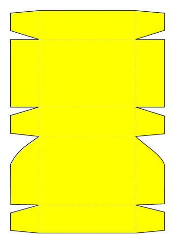 Molde Caixa de Doces Amarelo PNG