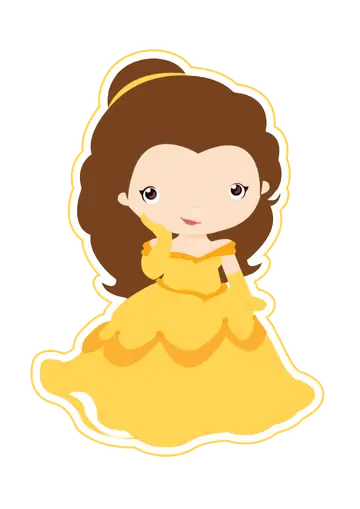 Princesa Bela Estilo Baby PNG