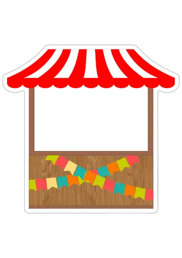 Barraca de Festa Junina com Bandeirinhas PNG