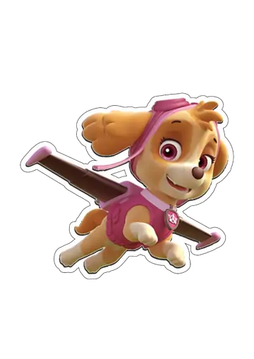 Skye da Patrulha Canina Voando PNG