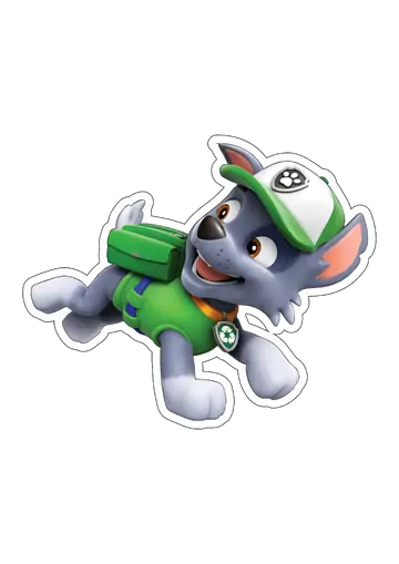 Rocky da Patrulha Canina Saltando PNG