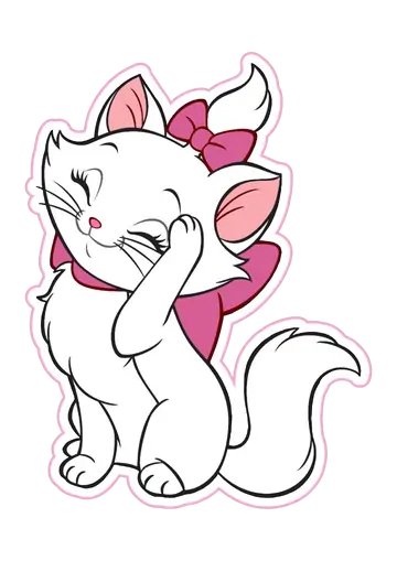Gatinha Marie Lavando o Rosto PNG