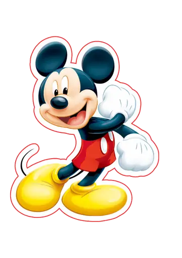 Mickey Mouse Sorrindo e Acenando PNG