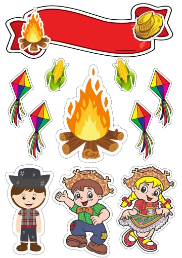 Elementos para Festa Junina Infantil PNG