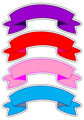 Faixas Coloridas para Topo de Bolo PNG